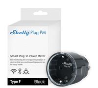 Shelly Plug PM Gen3 Noir - Prise connectée française Wi-Fi 16 A, 3680 W, Pour Mesure de consommation électrique, Aucun hub requis, Alertes de surcharge,Shelly App, Alexa, Google Home