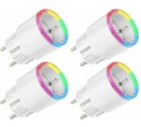 Shelly Plug S Gen3 Blanc - Prise connectée Matter 12 A (2500 W), 4 Unités | Type F, Wi-Fi Programmable, Mesure de consommation électrique, Compatible Apple Homekit, Alexa, Google Home, Smart Things