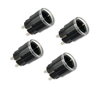 Shelly Plug S Gen3 Prise intelligente Wi-Fi noire, mesure de la puissance, 12 A, 2500 W, minuterie, prise certifiée mat, chauffage et refroidissement, Alexa et Google, pas de hub nécessaire (4 pièces)