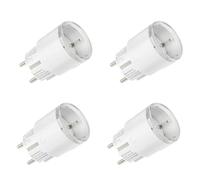 Shelly Plug S MTR Gen3 Blanc, Pack de 4, Prise intelligente certifiée Matter avec surveillance de courant et affichage LED multicolore, Télécommande APP iOS Android, Accessoire Google Home+Alexa