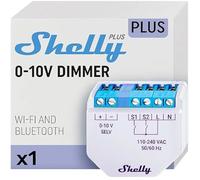 Shelly Plus 0-10V Dimmer | Module variateur de lumière connecté | Wi-Fi & Bluetooth | Variateur d'intensité sans fil | Compatible