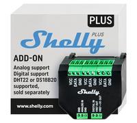 Shelly Plus Add-On - Module Interface de capteurs Wi-Fi pour relais Shelly Plus et Gen3, Compatible avec capteurs DS18B20, DHT22 et Arduino, Domotique, Compatible Alexa et Google Home, app iOS Android