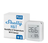 Shelly Plus H&T | Capteur de température et d'humidité connecté | Wi-Fi & Bluetooth | Thermomètre & Hygromètre intérieur et extérieur | Écran eInk | Alexa & Google Home | App iOS & Android