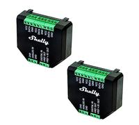 Shelly Plus Add-On Lot de 2 interfaces Smart Home plus relais, contrôle numérique via Wi-Fi et application, domotique WiFi, 3,3 V, utilisable pour les capteurs DS18B20 et DHT22