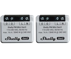 Shelly Plus PM Mini Gen 3 Commutateur sans Fil Wi-Fi, Bluetooth (Lot de 2)
