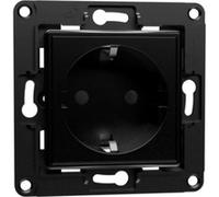 Shelly Prise murale Wandsteckdose Type E 2 prises Noir Plastique 230 volts AC 15 A