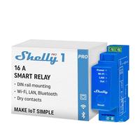 Shelly Pro 1 - Interrupteur connecté sur rail DIN 16 A, Commutateur W-Fi, LAN Monophasé, Contacts secs, Contrôle à distance Éclairage, app iOS, Android, Compatible avec Alexa, Google Home, SmartThings