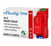Shelly Relais connecté Pro 1PM 16A - interrupteur sans fil, compteur conso - LAN Wi-Fi Bluetooth