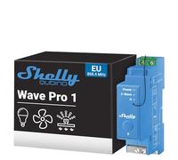 Shelly Qubino Wave Pro 1 - Interrupteur connecté Z-Wave, 1 canal - 16 A, Contacts secs, Montage sur rail DIN, Éclairage conntecté, Passerelle Z-Wave requise