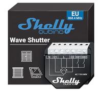 Shelly Qubino Wave Shutter - Module interrupteur volets roulants connectés, 2 canaux - 10A par canal, Compteur de consommation électrique, Passerelle Z-Wave requise, Horaires & Scenes intelligentes