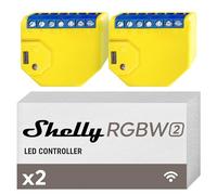 Shelly RGBW2 | Module Relais Wi-Fi pour Bandes LED RGBW | Variateur de Lumière | Domotique | Compatible Alexa & Google Home | App iOS Android | Minuterie & Scènes Intelligentes (Lot de 2)
