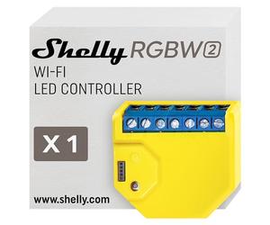 Shelly RGBW2 | Module relais Wi-Fi pour Bandes LED RGBW | Variateur de lumière | Domotique | Compatible Alexa & Google Home | App iOS Android | Minuterie & Scènes intelligentes