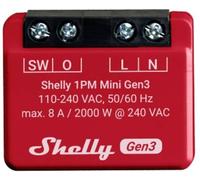 Shelly Shelly 1PM Mini Gen3 Actionneur de mesure de commutateur Wi-Fi, Bluetooth