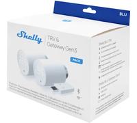 Shelly Shelly BLU TRV Heizkörperthermostat 2-er Pack Passerelle, Thermostat de radiateur Bluetooth Low Energy, Wi-Fi