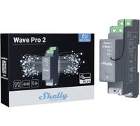Shelly Qubino Wave Pro 2 - Interrupteur connecté Z-Wave, 2 canaux - 25 A, Contacts secs, Montage sur rail DIN, Éclairage conntecté, Passerelle Z-Wave requise