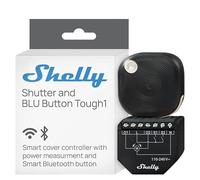 Shelly Shutter et Shelly BLU Button Tough 1 - Module interrupteur volet roulant connecté avec télécommande, 110-240 V, 4A, Mesure consommation, Horaires, Compatible Alexa, Google Home, Smart Things