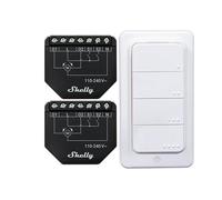 Shelly Shutter Lot de 2 avec BLU RC Button4 contrôle volet roulant sans fil B...