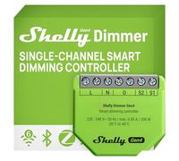Shelly Variateur d'intensité Gen4 - Wi-Fi Smart Dimmer, certifié mat, lumières à intensité variable, interrupteur Zigbee, bande LED, minuterie, pas de conducteur neutre, pas de hub nécessaire,Alexa
