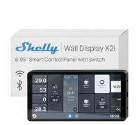Shelly Wall Display X2i – Écran tactile mural 6,9" Wi‑Fi Bluetooth Haut‑parleur Relais 5A – Noir