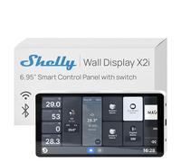 Shelly Wall Display X2i Argent - Panneau de commande Domotique, Wi-Fi et Bluetooth, Commutateur dispositifs connectés et scènes, Écran tactile 6.9”, Haut-parleur, Relais 5A, Shelly app, Home Assistant