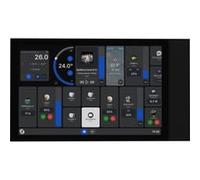 Shelly Wall Display XL Noir - Panneau de commande Domotique Wi-Fi, Écran tactile 6.95’’,Interrupteur connecté intégré 5A, Capteur température, humidité et lumière, Shelly App & Home Assistant