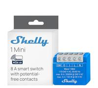 Shelly Wave 1 Mini US LR, Z-Wave Relais intelligent longue portée, 1 canal 8 A avec contacts secs, compatible avec Alexa, Google Home, SmartThings et Home Assistant, sécurité pare-balles