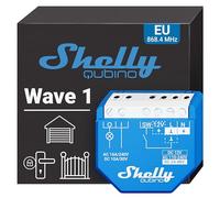 Shelly Wave 1 - Module interrupteur sans fil Z-Wave 868,4 MHz, 1 canail - 16A, Contacts secs, Ouvre-porte de garage connecté, Passerelle Z-Wave requise, Horaires & Scenes intelligentes