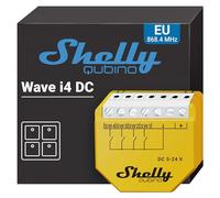 Shelly Wave i4DC - Contrôleur Domotique Z-Wave à 4 entrées (5-24 V DC), Contrôle à distance dispositifs connectés, Horaires et Scènes, 12 Clics Possibles, Passerelle Z-Wave requise