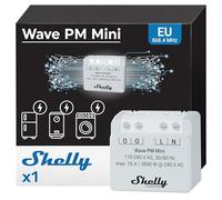 Shelly Wave PM Mini - Compteur d'énergie connecté Z-Wave, 1 canal - 16A 240 V AC, Mesure de consommation à distance par app, Actions URL & Scènes intelligentes, Passerelle Z-Wave requise