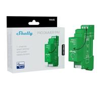 Shelly Wave Pro Dimmer 1PM - Variateur de lumière connecté sur rail DIN, 1 canal (200 W) 110-240 V AC, Gradateur halogènes, LED, Mesure de consommation électrique, 2FA, Passerelle Z-Wave requise
