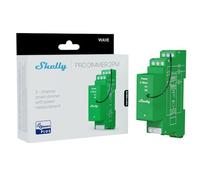 Shelly Wave Pro Dimmer 2PM - Variateur de lumière connecté sur rail DIN, 2 canaux 110-240 V AC, Gradateur halogènes, LED, Mesure de la consommation, 2FA, Passerelle Z-Wave requise