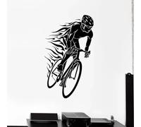 SHELOG Autocollant de fenêtre en vinyle pour vélo de course, de cyclisme, de feu, de gymnastique, de terrain de sport, d'art décoratif et créatif