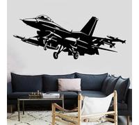 SHELOG Autocollant Mural de chasse d'avion, armes stratégiques, ventilateur militaire pour adolescents, décor de chambre d'enfants, autocollant Mural en vinyle, cadeau Unique
