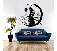 SHELOG Autocollant Mural en vinyle motif samouraï japonais, décoration de maison moderne, pour chambre d'enfants, garçons et adolescents, décalcomanie d'art Mural pour salle de jeux