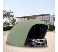 Shelter Carport Auvent semi-automatique pliable rétractable en acier inoxydable pour garage mobile résistant aux intempéries 5,9 x 2,7 x 2,45 m