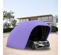 Shelter Carport Auvent semi-automatique pliable rétractable en acier inoxydable pour garage mobile résistant aux intempéries 5,9 x 2,7 x 2,45 m