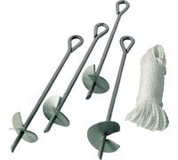 Shelter Logic ancre de tempête en aluminium 38 cm argent 4 pièces