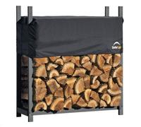 Shelter Logic étagère à bois en métal avec couvercle noir 120 x 36 x 119 cm (L x l x h)