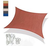 Shelter Tissu Tissu Rectangle Sun Shade Sail for Patio Garden Outdoor, Hord Duty UV Block Caute Automne, pour Pergola Backyard Garden Carport