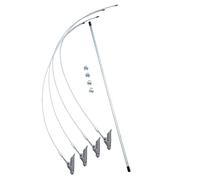 ShelterLogic Kit d'ancrage à Crochet Facile 4 pièces avec 4 Colliers de Serrage et Tige de Transmission, 106,7 cm, argenté