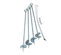 ShelterLogic ShelterAuger Kit d'ancrage de tarière réutilisable en Acier Robuste de 76,2 cm avec 4 Attaches métalliques de Serrage pour ancrer des abris, des auvents et des garages instantanés,