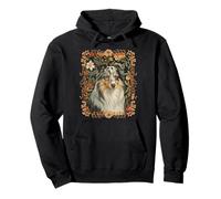 Sheltie Bleue Merle Style Floral William Morris Sweat à Capuche
