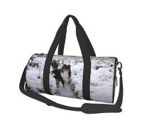 Sheltie d'hiver Fond d'écran, Sac de Voyage de Grande capacité, Sac à Main Rond, Sac de Voyage de Sport, fourre-Tout, Sac de Fitness