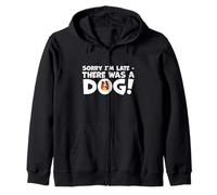 Sheltie Humoristique avec Inscription « Sorry I'm Late There Was A Dog » Sweat à Capuche