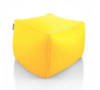 Shelto Cube Pouf Tissu Mesh3D Jaune - 40x40x40 cm - Polyester - Extérieur/Intérieur - Léger & Flottant - Fabriqué en France