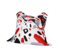 Shelto Pouf Géant Baggo Rouge Noir Uni - 125 x 175 cm - Polyester - Extérieur/Intérieur - Housse Lavable - Fabriqué en France