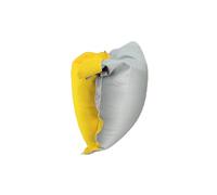 Shelto Pouf Géant Tissu Mesh3D Bicolore Gris Cloud/Jaune - 125 x 175 cm - Polyester - Flottant - Housse Lavable - Fabriqué en France