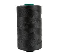 Shelver Fil ciré, 500 m de long, fil solide pour cuir, tapisserie, chaussures, sac, couture de tissus lourds (couleur : noir)