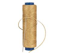 Shelver Fil ciré résistant pour cuir, tapisserie, chaussures, sac, aiguille incluse (couleur : doré)