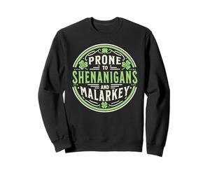 Shenanigans and Malarkey Drôle St Patrick Day Leprechaun Sweatshirt